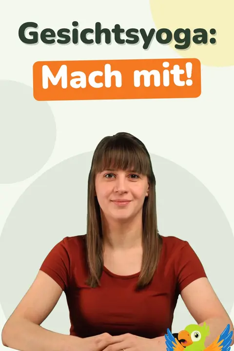Sprachtherapeutin zeigt Gesichts-Yoga für Kinder